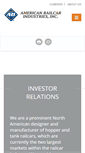Mobile Screenshot of investors.americanrailcar.com